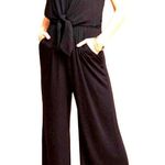 Moulinette Soeurs NWT Anthropologie Willa Jumpsuit in Black Crop One-Piece XS Photo 2