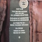 Mario Serrani  Italy Stretch Slim Ankle Pants Merlot Burgundy H20 Photo 4