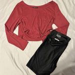 Victoria's Secret Victoria’s Secret Activewear Set Long sleeve crop shirt and bike shorts Photo 0