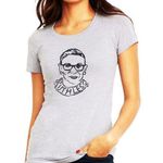 Next Level Apparel Ruth Bader Ginsburg M Ruthless Graphic Tee RBG T-Shirt Next Level Heather SCOTUS Photo 0