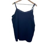 Catherines  Suprema Collection Tank Top Navy with lace detail size 2X Photo 1