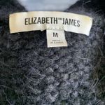 Elizabeth and James  Cardigan Medium Navy Chunky Knit Button Front Classic Photo 4