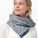 Lululemon Vinyasa Scarf *Rulu Blue Shuttle Jacquard Shade Chambray Photo 2