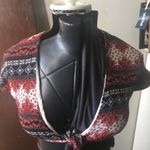 Tiger Mist Sophia Mincien x  red & black tie front crop top Photo 0