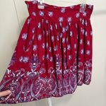 Japna  Red Floral Mini Skirt size XL Photo 2