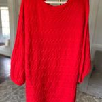 Vine & Love  Midi Dress Knit Sweater Cable Red Festive Christmas S Holiday Cozy Photo 0
