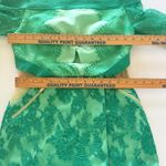 Three Floor  Lace Is More Dress Jungle Celadon Nylon Blend Exposed Zipper Sz 6 Photo 7