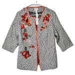 Chico's Artisan Applique Jacket Size 1 Medium NEW Photo 0