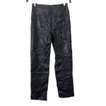 Aritzia Wilfred Crinkle Faux Leather Pant Black Sz 4 Photo 1