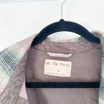Free People  | We The Free Anneli 100% cotton Plaid Shirt Jacket Spanish Olive Photo 9
