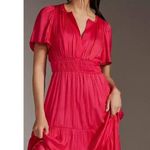 Anthropologie NWT by The Somerset Maxi in Pink Lumensilk Edition Dress M Photo 6