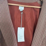 A New Day NWT  Red Oversized Perfect Plaid Fall Blazer Jacket Size XXL Photo 3
