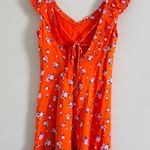 Free People Like A Lady Orange Citrus Printed Mini Dress Size Small Photo 4
