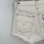Levi's  Premium 501 Shorts Ivory Cut Off‎ Button Fly Jean Denim Women’s Size 25 Photo 6