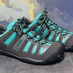 Keen Waterproof Hiking Shoes Women's Gray/Aqua Size 7.5 Photo 0