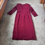 Kasper  Wine Red Button Down Long Sleeve Dress SIZE 10 Photo 3