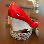 π AEROSOLES Red Wedge Heels 7M RED π Size 7 Photo 7