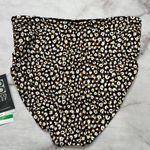 Coco reef  Animal Print/Black Reversible Fold Over High Waist Bikini Bottom L New Photo 6