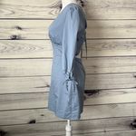 Lulus Dusty Blue Open Back V Neck A-Line Mini Dress Photo 8