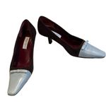 Bruno Magli Two Tone Suede Leather Dress Pump Blue Size 7 Photo 2