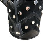 SALAR Italian Leather Studed Bucket Handbag Black Boho Luxury Rare Made In Italy Photo 7