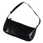 Black Snakeskin Baguette Shoulder Bag Photo 0