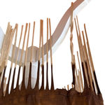 None Western Black Brown Ombre Fringe High Low Jersey Skirt Strapless Dress Size XL Photo 6