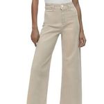 ZARA  Light Gray Straight Leg Jeans High-Waisted Photo 0