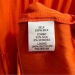 La Ligne NEW NWT  Vanessa 100% Silk Midi Dress Tangerine Orange Photo 10