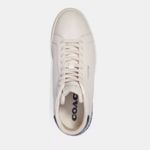 Coach NWOB Women’s Clip Low Top Leather Sneaker in Chalk/Khaki. Size 9.5B Photo 3