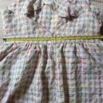 Lili Sidonio Cottagecore Babydoll Dress Pastel Plaid Flutter Sleeve‎ Size Large Pink Photo 9