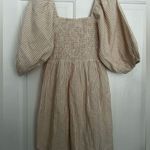 Billabong Beige and White Cotton Dress NWOT Medium Photo 0
