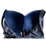 Nip Tuck One Piece Multi Cup Tummy Control Ruche Blue Geometric Flower Swimsuit Size 6 Photo 4