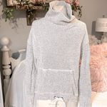 Textured Pullover Oatmeal Cowl Drape Neck Womens Cozy Sweater Brown Size M Photo 3