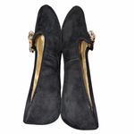 Birdies The Blackbird Black Suede Sherpa Lined Cheetah Tassel Loafers size 6.5 Photo 4