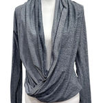 Lululemon  Iconic Wrap Surplice Top Wee Stripe White Black Size 2 Lounge Active Photo 0