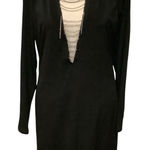 Frederick's of Hollywood  Black Dress with Deep V Neck Chain Accent WORN ONCE Photo 0