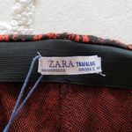 ZARA NEW  red snakeskin kick flare trousers‎ WOMENS SIZE S Photo 6