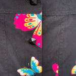 NWOT TanJay Black Butterfly Button Down SHACKET Shirt S Photo 1