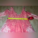 Free People Women's Penny Lover Cold Shoulder Orange Paisley Dress,Size M Photo 9