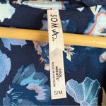 Soma Cool Nights Short Robe in Phantom Floral Navy Women's Size S/M Photo 5