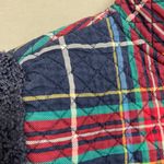 Vera Bradley Pullover Teddy Fleece Jacket Plaid Quilted Women Quarter Zip Small Photo 8