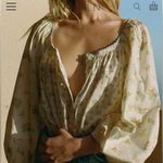 DOEN Cream Floral Blouse S Photo 0