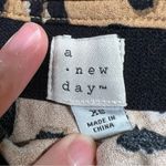 A New Day ⭐️ Tan Black Leopard Print MIDI Skirt Size XSmall EUC Photo 2