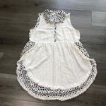 Umgee White Leopard Animal Print Sleeveless High Low Frayed Hem Tank Size Large Photo 11