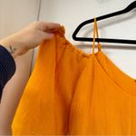 Moulinette Soeurs  Marigold Orange Cold Shoulder Puff Sleeve Knee Length Dress S Photo 3