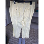 st. john's bay St. John’s Bay Linen Pants Trousers Butter Pale Yellow Drawstring Pockets Beach Photo 2