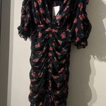 ZARA NWT Black Ruched Rose Floral Mini Dress
Size S Photo 7