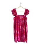 Tuckernuck  Ro's Garden Elizabeth babydoll Dress pink print Sz Medium boho chic Photo 3