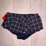 Spanx Black White Geometric Flirty Skirted Swim Bottom Modest SZ 14 NWT Ruffled Photo 10